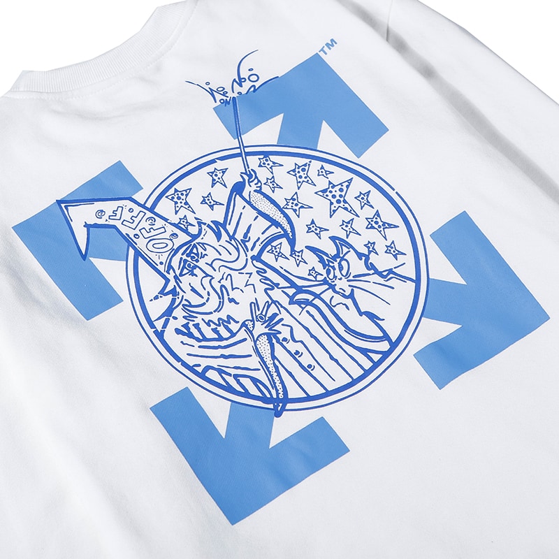 Свитшот Off White Blue Logo "White" фото № 8