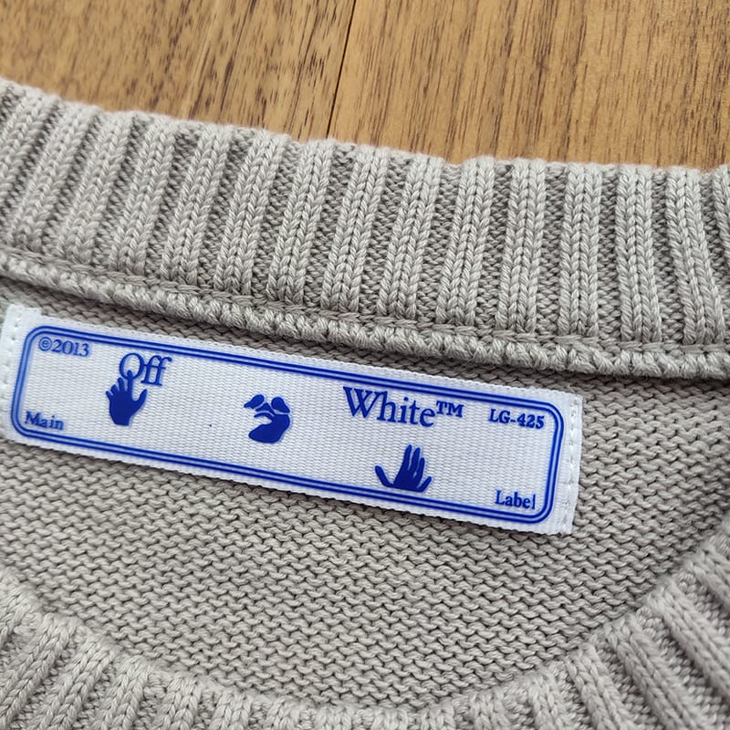 Свитшот Off White Big Logo "Gray" фото № 3