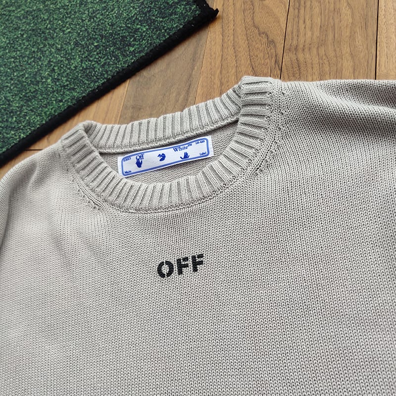 Свитшот Off White Big Logo "Gray" фото № 4