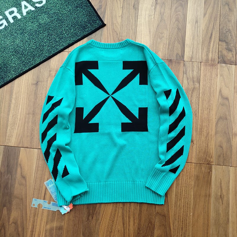 Свитшот Off White Big Logo "Turquoise" фото № 3