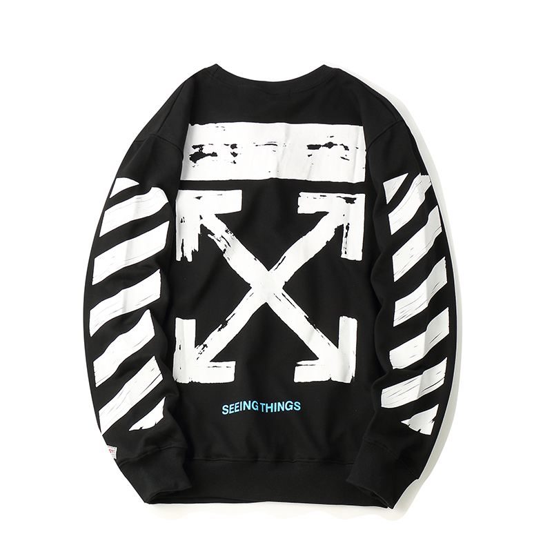 Свитшот OFF WHITE Seeing Things Fuzzy Cross Arrows "Black" фото № 2