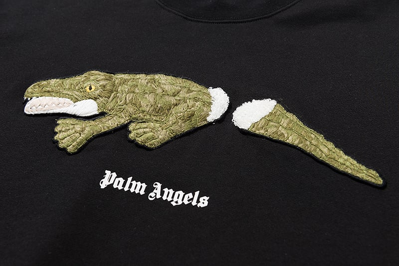 Свитшот Palm Angels Embroidery Crocodile "Black" фото № 4