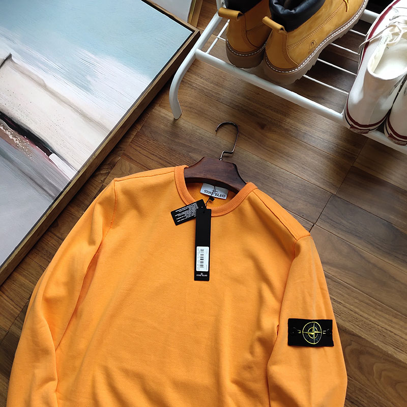 Свитшот Stone Island Label On Sleeve "Orange" фото № 3