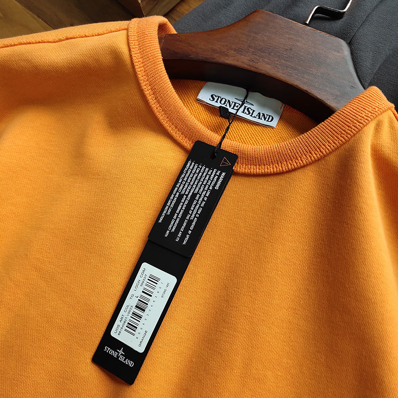 Свитшот Stone Island Label On Sleeve "Orange" фото № 6