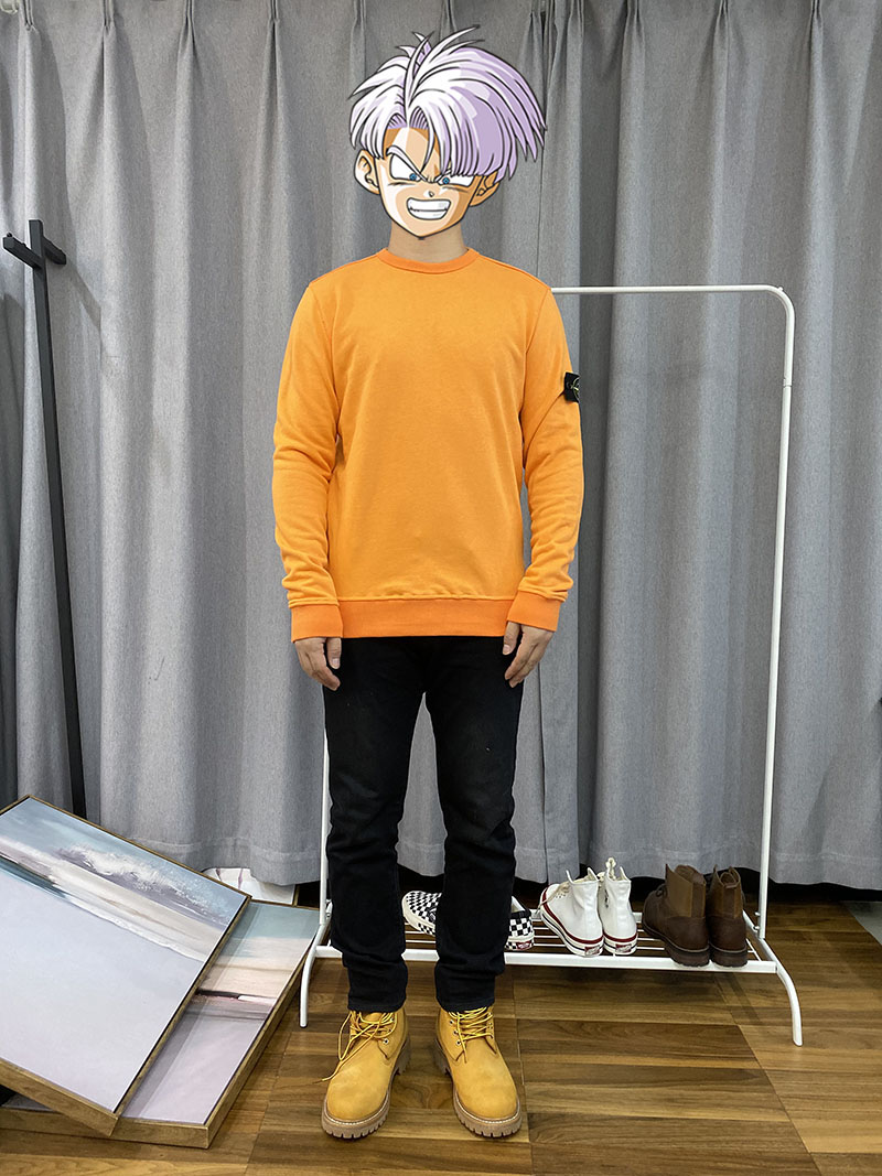 Свитшот Stone Island Label On Sleeve "Orange" фото № 8