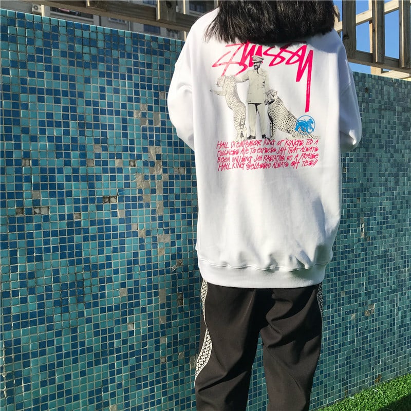 Свитшот Stussy Leopards "White" фото № 6