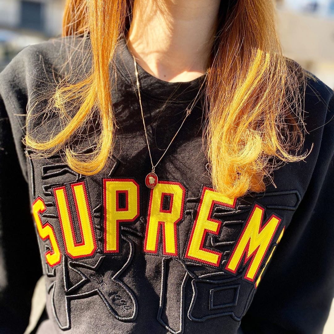 Свитшот Supreme Big Embroidery Brand "Black" фото № 7