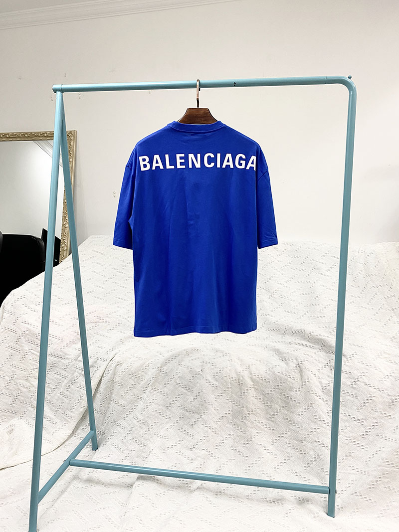 Футболка Balenciaga White Label "Blue" фото № 3
