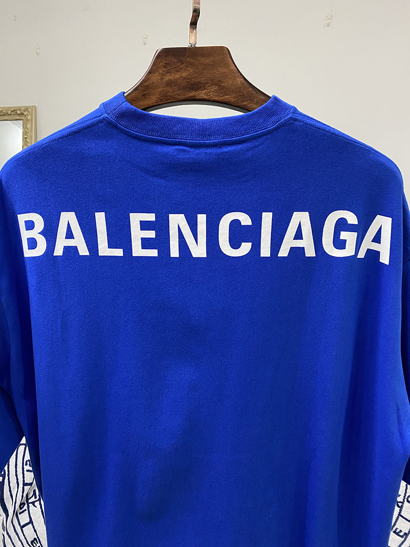 Футболка Balenciaga White Label "Blue" фото № 8
