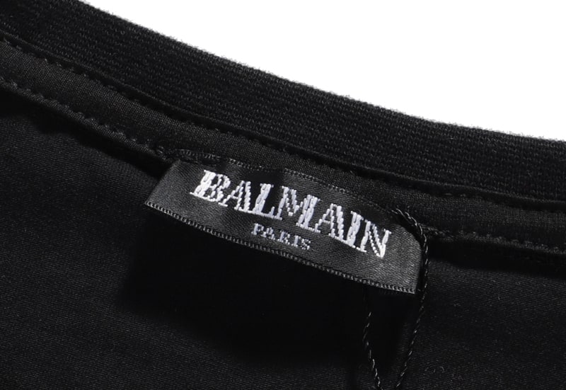 Футболка Balmain 3D Brand "Black" фото № 4