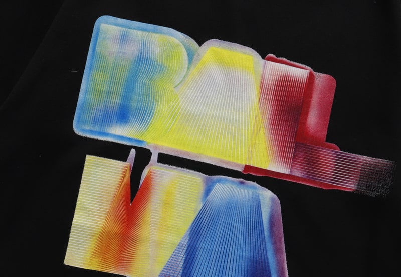 Футболка Balmain 3D Brand "Black" фото № 5