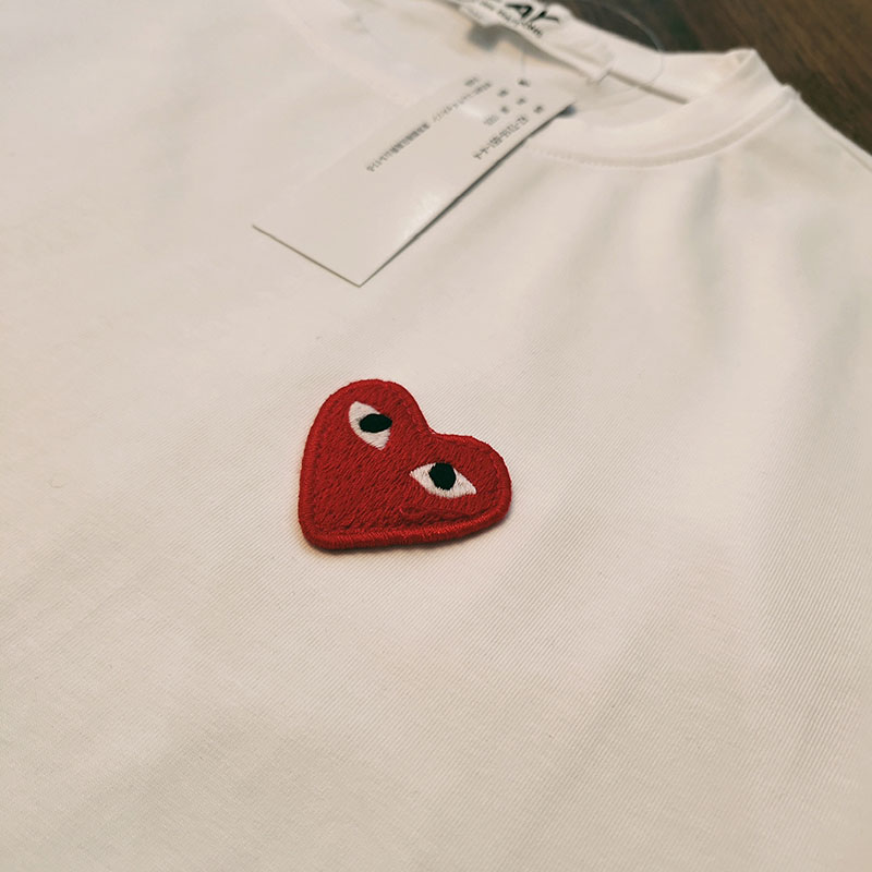 Футболка Comme des Garcons PLAY Red heart "White" фото № 6