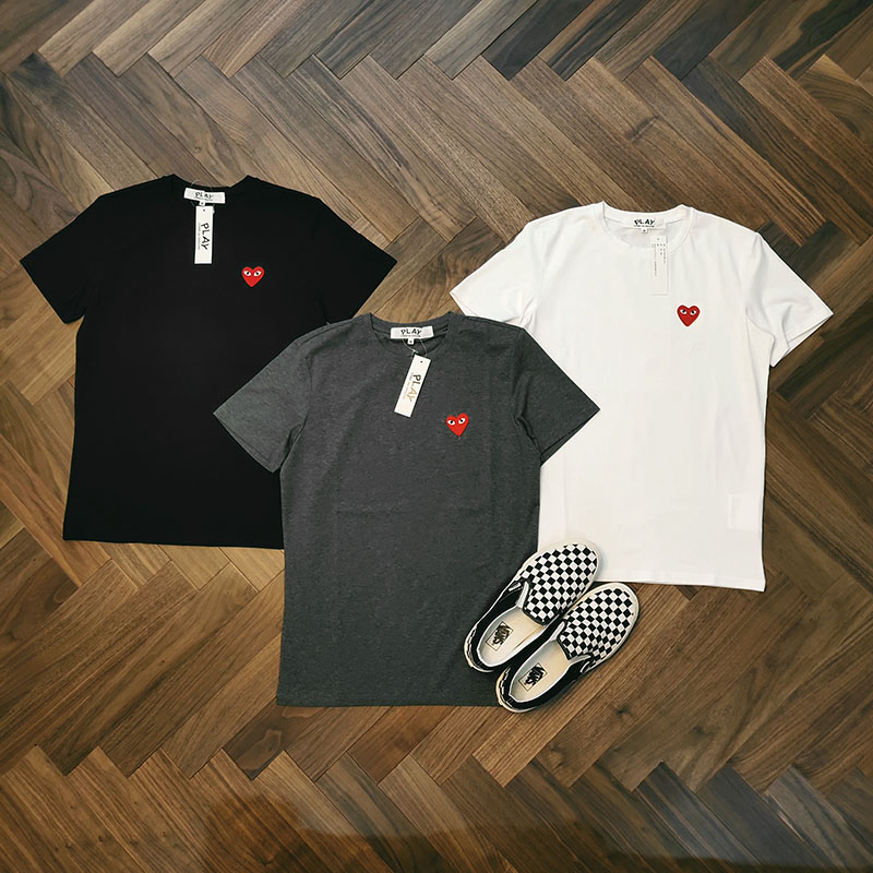 Футболка Comme des Garcons PLAY Red heart "Black" фото № 4
