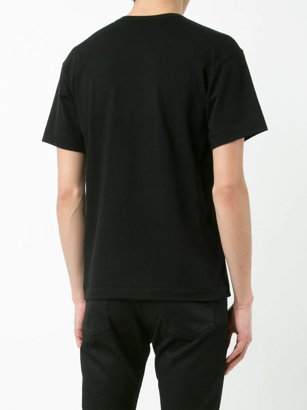 Футболка Comme des Garcons Small Double Heart "Black" фото № 3