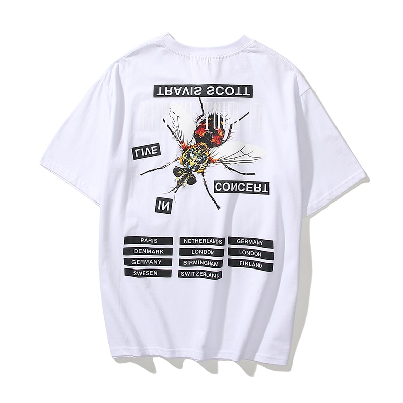 Футболка Cactus Jack Travis Scott Europe Tour TS "White" фото № 2