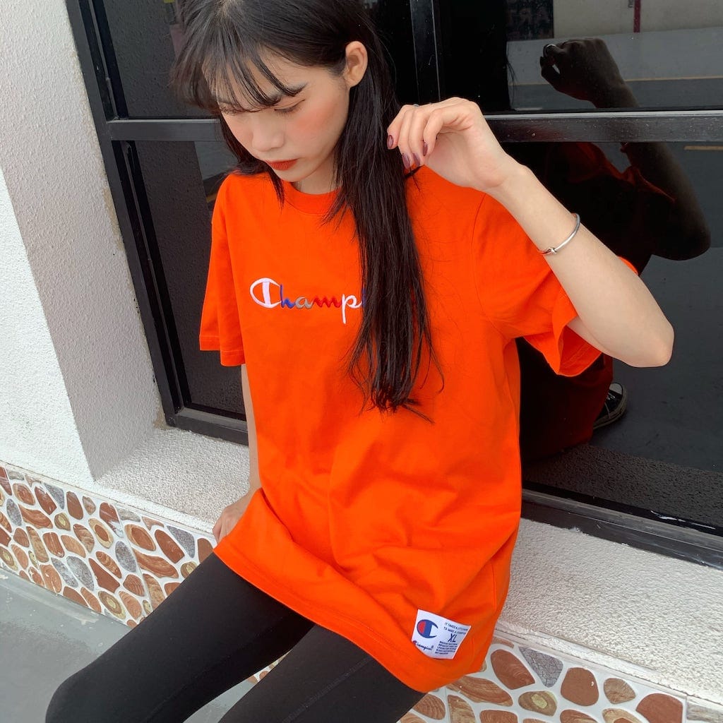 Футболка Champion Embroidery Brand "Orange" фото № 6