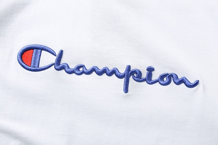 Футболка Champion Blue Embroidery Brand "White" фото № 5
