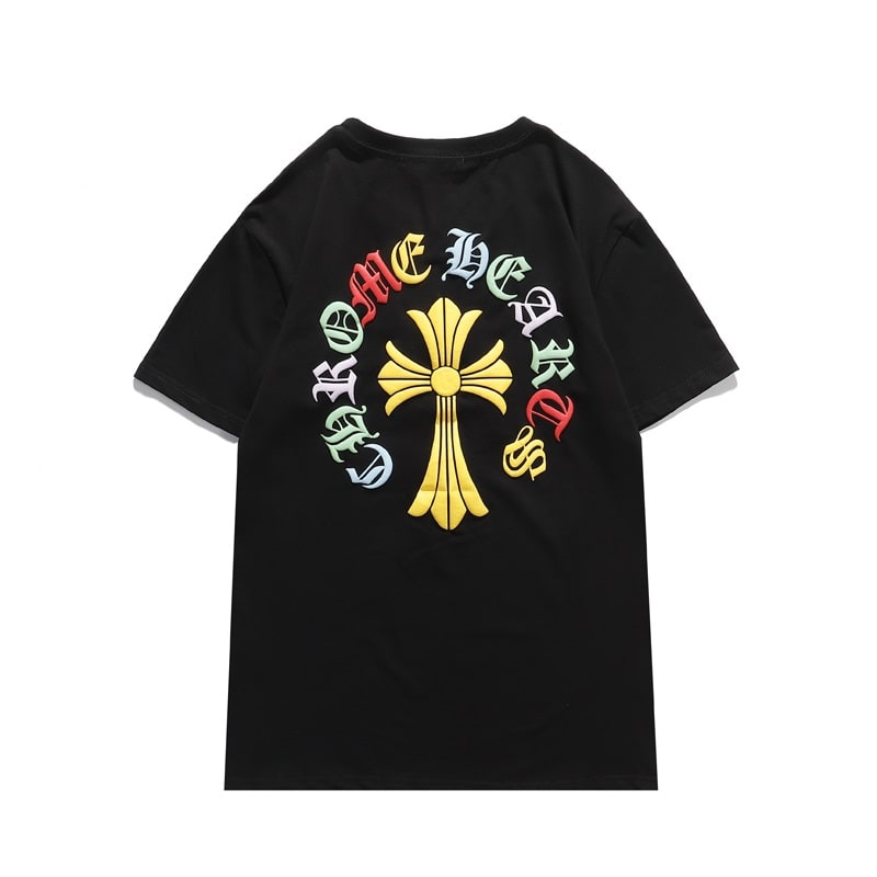 Футболка Chrome Hearts Big Multicolor Logo "Black" фото № 2