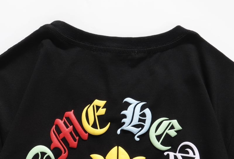 Футболка Chrome Hearts Big Multicolor Logo "Black" фото № 4