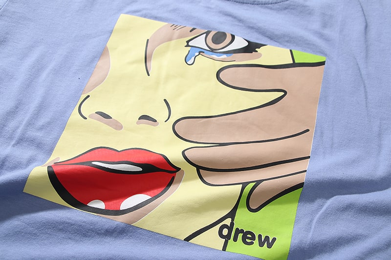 Футболка Drew House Big Face "Light Blue" фото № 3