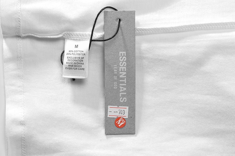 Футболка Fear Of God Fog Essentials Logo "White" фото № 8