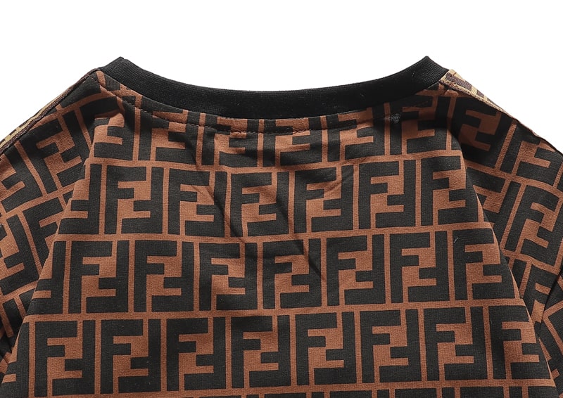 Футболка Fendi FF Logo "Brown" фото № 8