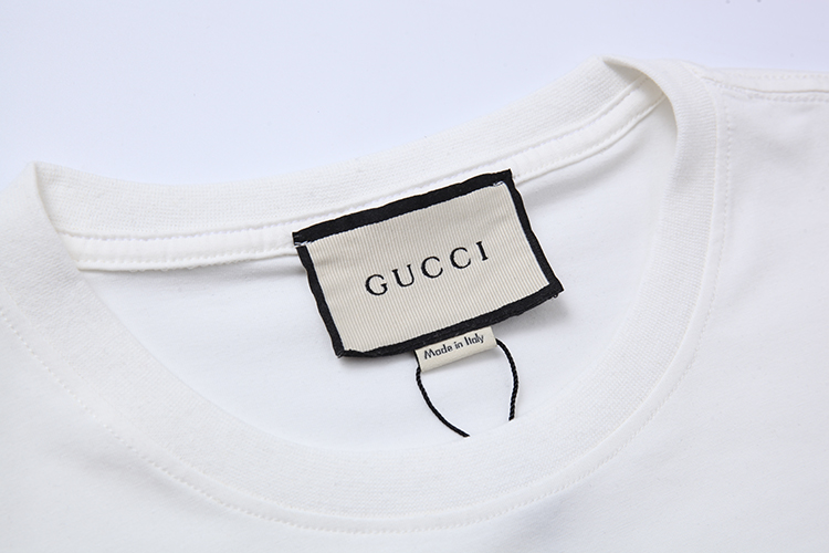 Футболка Gucci Gold Logo "White" фото № 2