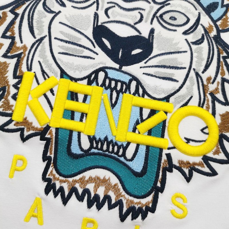 Футболка Kenzo Yellow Embroidery Brand "White" фото № 4