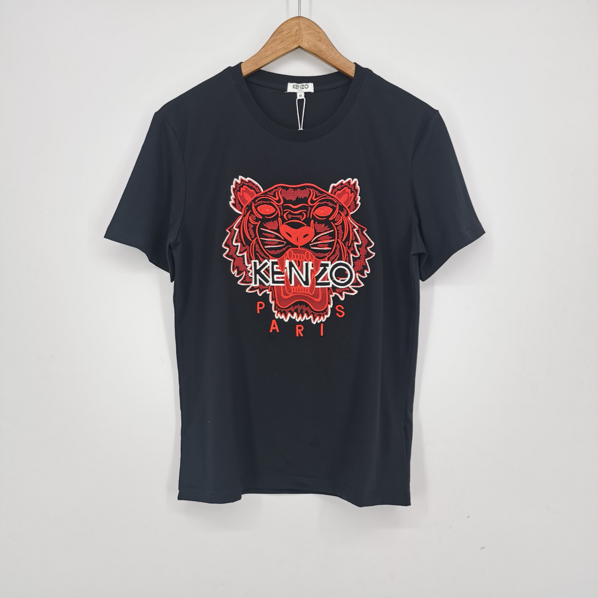 Футболка Kenzo Black Embroidery Brand "Black" фото № 3