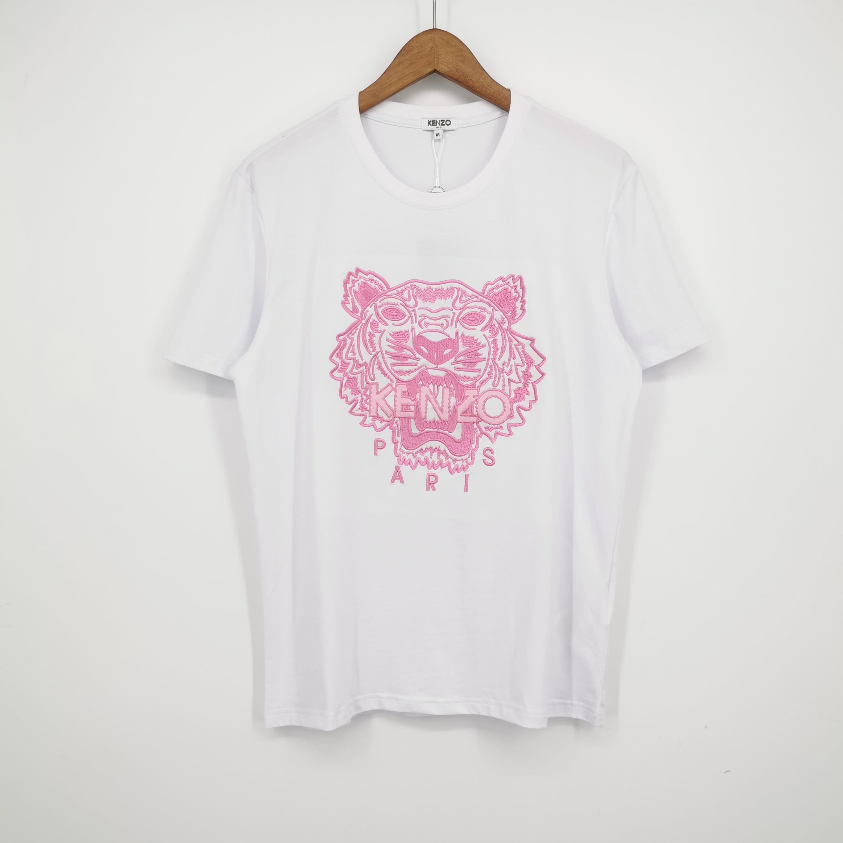 Футболка Kenzo Pink Embroidery Brand "White" фото № 2