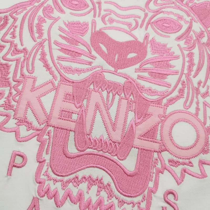 Футболка Kenzo Pink Embroidery Brand "White" фото № 3