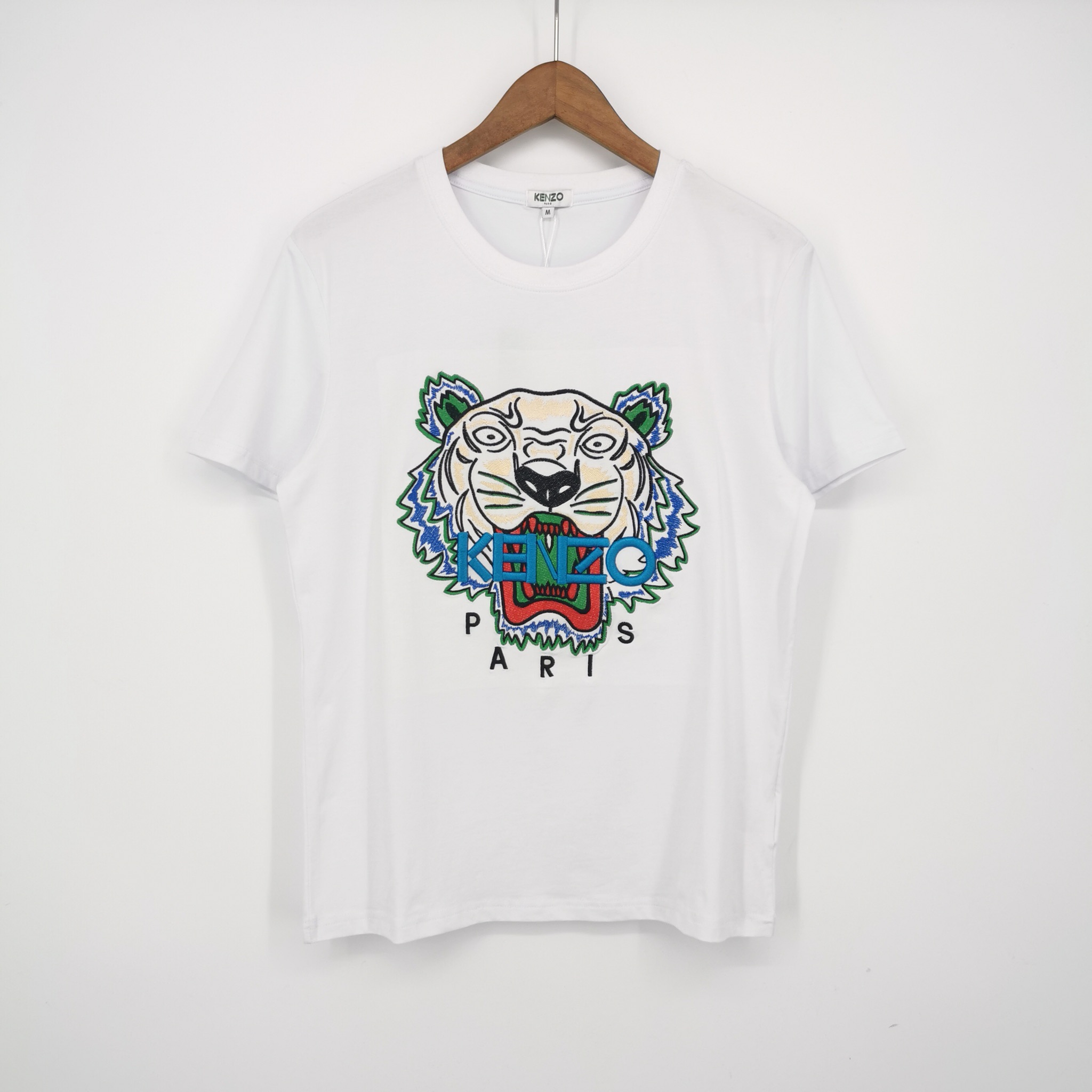 Футболка Kenzo Blue Embroidery Brand "White" фото № 3