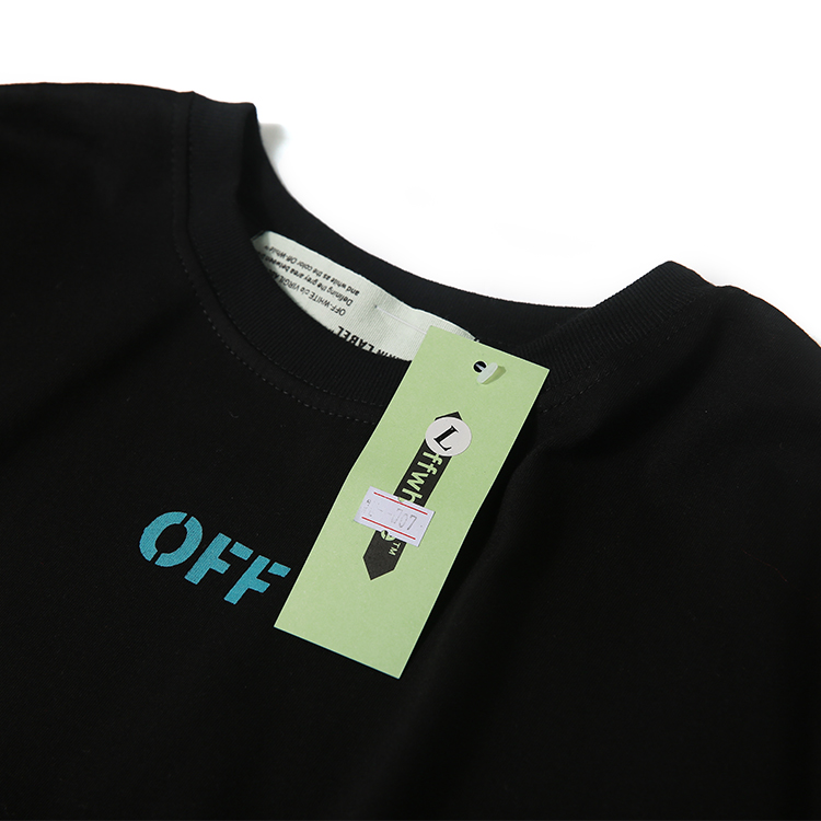 Футболка Off White Marble "Black" фото № 2