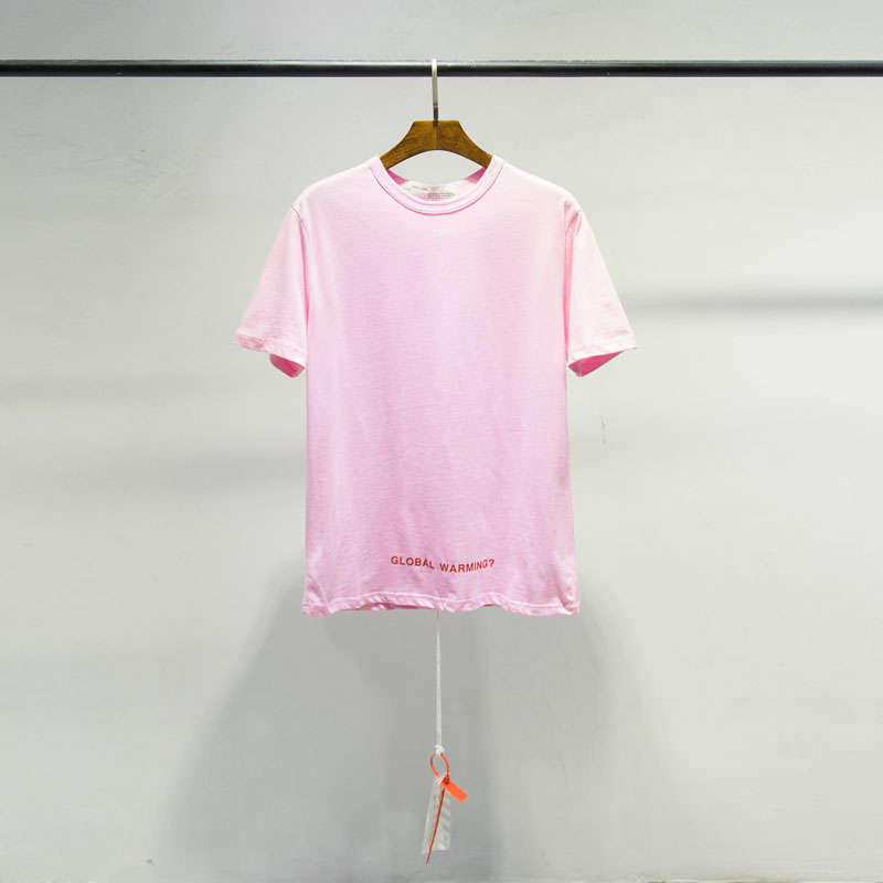 Футболка OFF WHITE GLOBAL WARMING "Pink" фото № 2