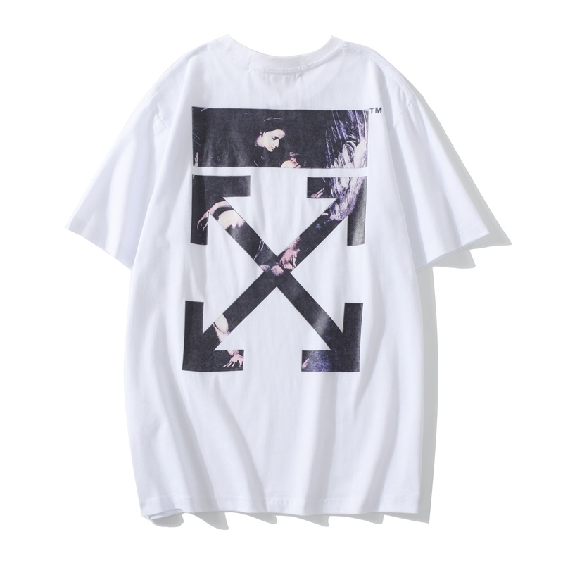 Футболка Off White Black Logo "White" фото № 2