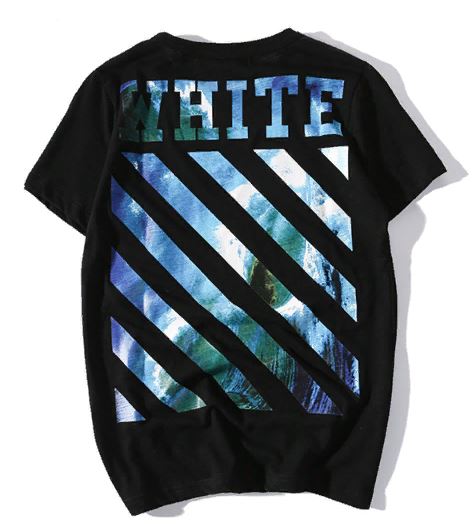 Футболка OFF WHITE Striped Wave "Black" фото № 2