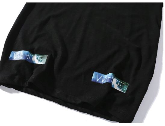 Футболка OFF WHITE Striped Wave "Black" фото № 4
