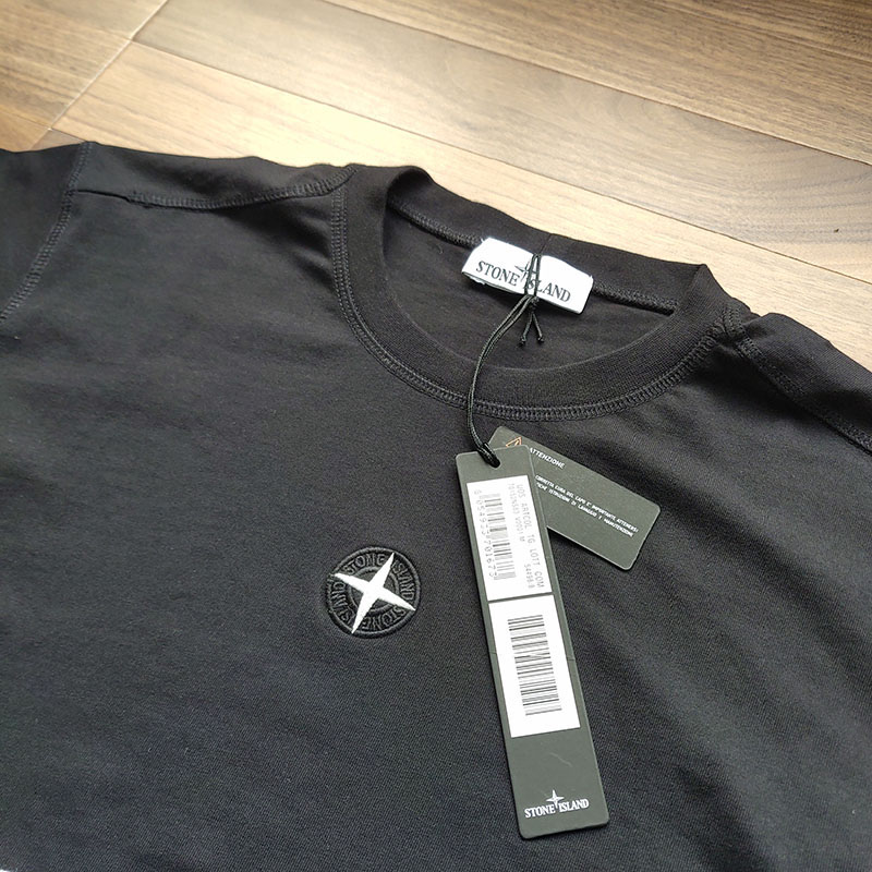 Футболка Stone Island Cross Star embroidery "Black" фото № 3