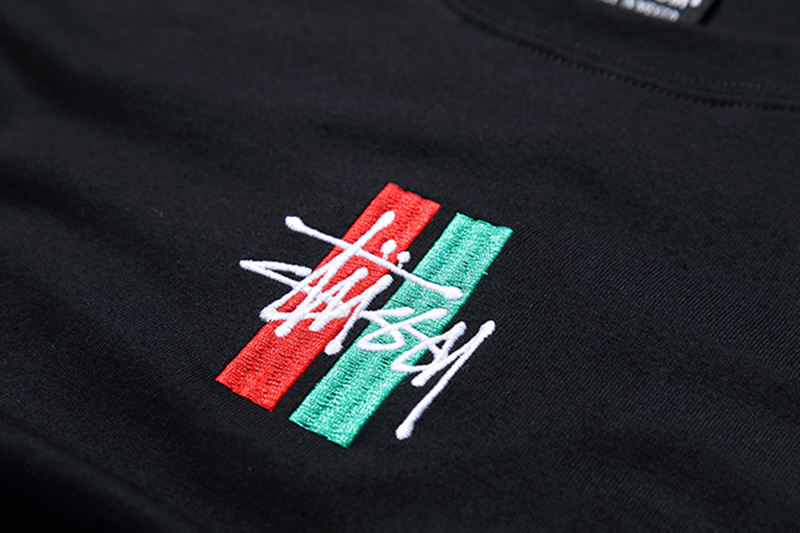 Футболка Stussy Red/Green Strip "Black" фото № 7