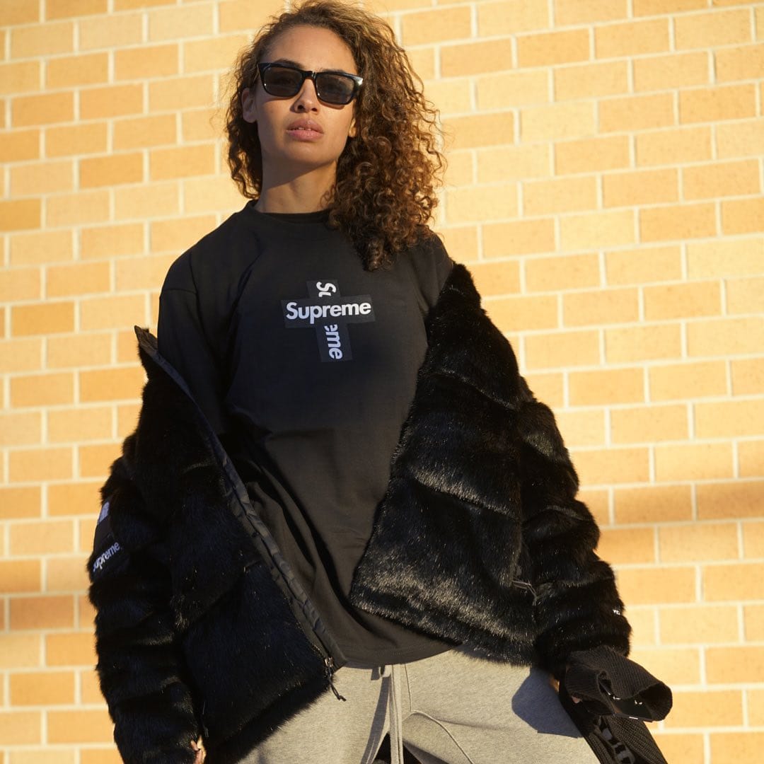 Футболка Supreme Cross Brand "Black" фото № 5