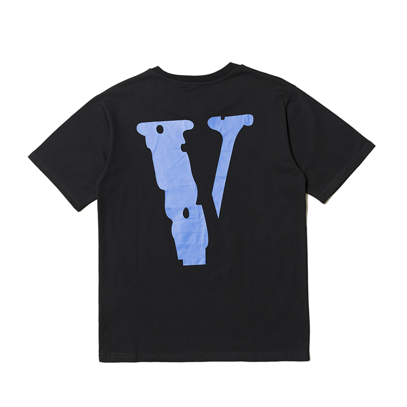 Футболка Vlone Logo "Black/ V Blue" фото № 2