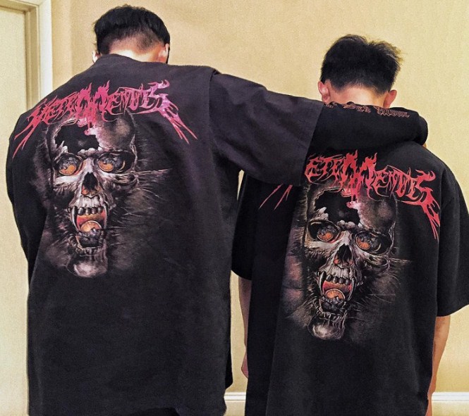 Футболка Vetements Skull "Black" фото № 3