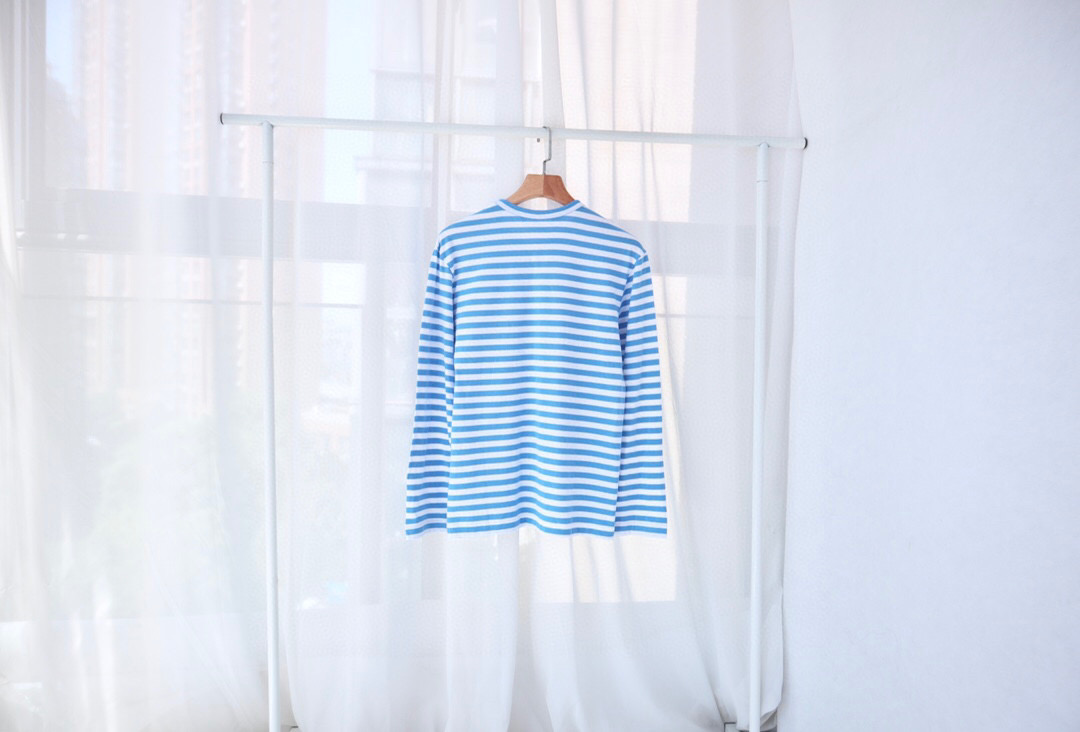 Лонгслив Comme des Garcons Play Small Heart "Light Blue" фото № 2