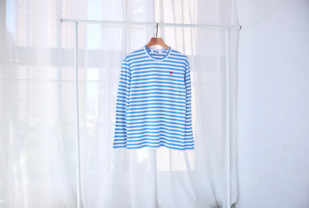 Лонгслив Comme des Garcons Play Small Heart "Light Blue" фото № 3