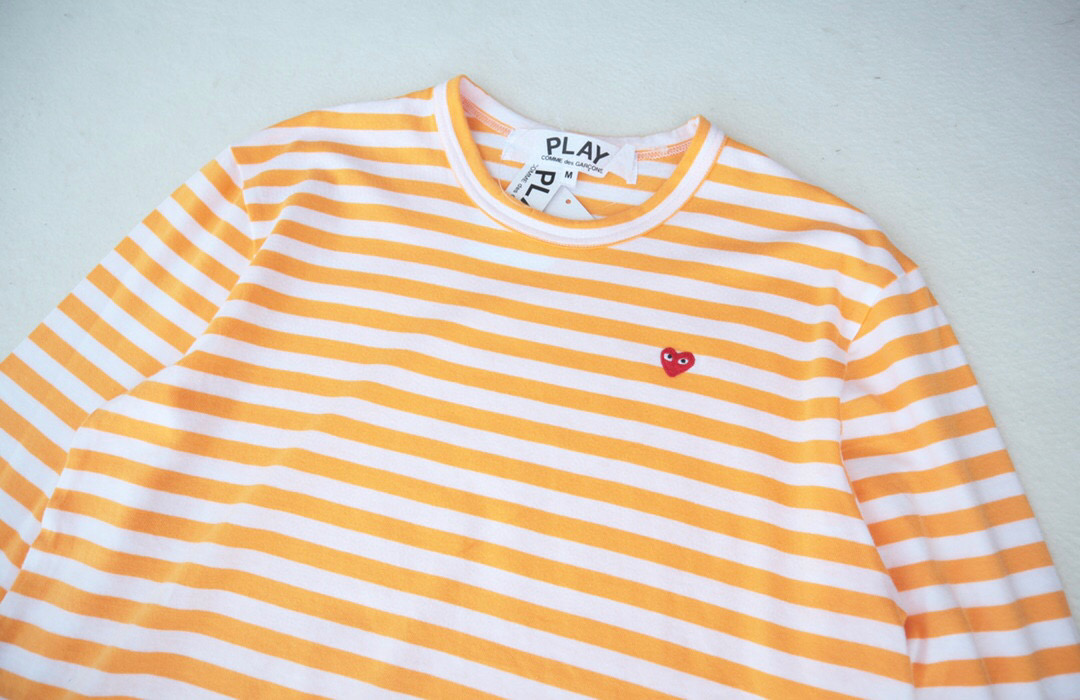 Лонгслив Comme des Garcons Play Small Heart "Yellow" фото № 2