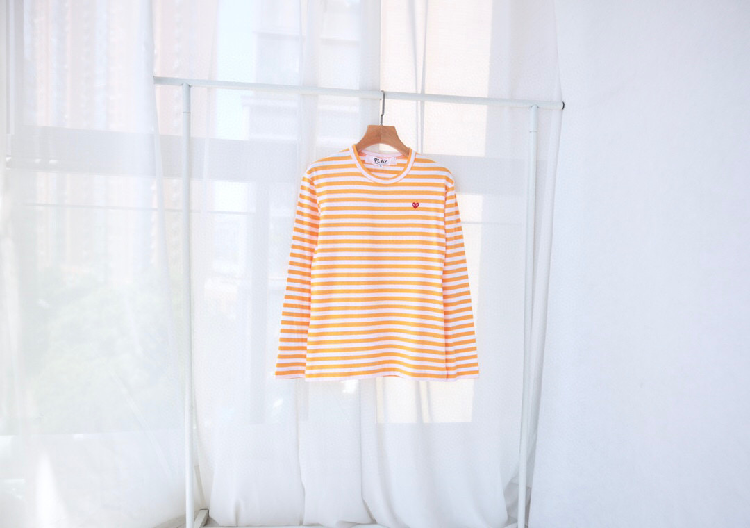 Лонгслив Comme des Garcons Play Small Heart "Yellow" фото № 3