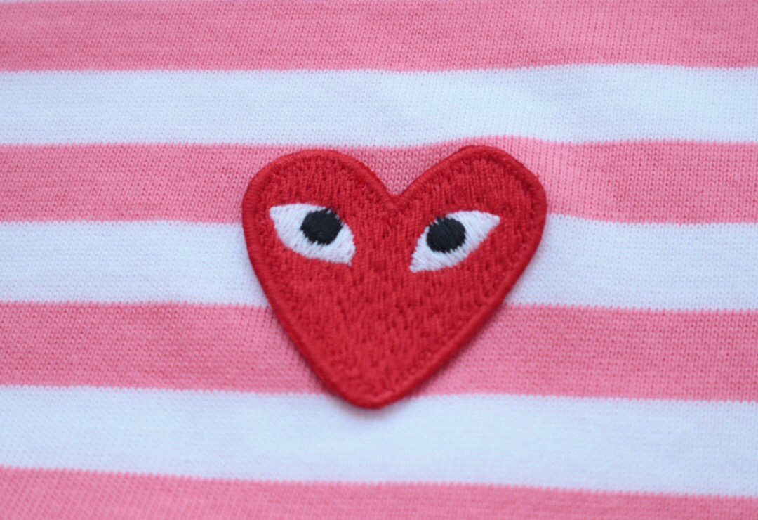 Лонгслив Comme des Garcons Play Small Heart With Eyes "Pink" фото № 2