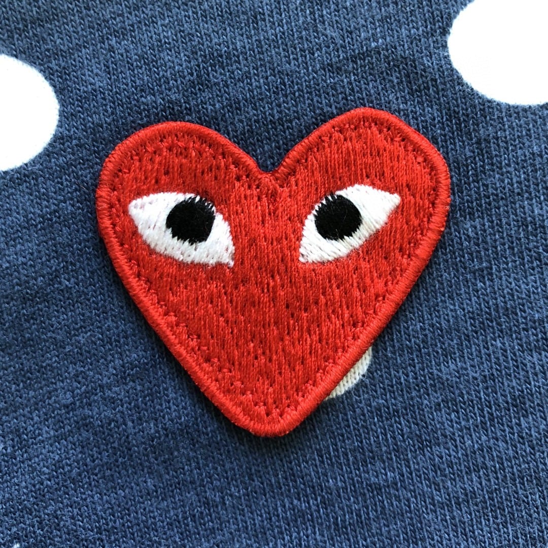 Лонгслив Comme des Garcons Play White Peas "Blue" фото № 2