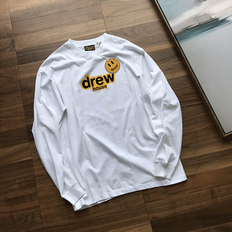 Лонгслив Drew Big smiley "White" фото № 2