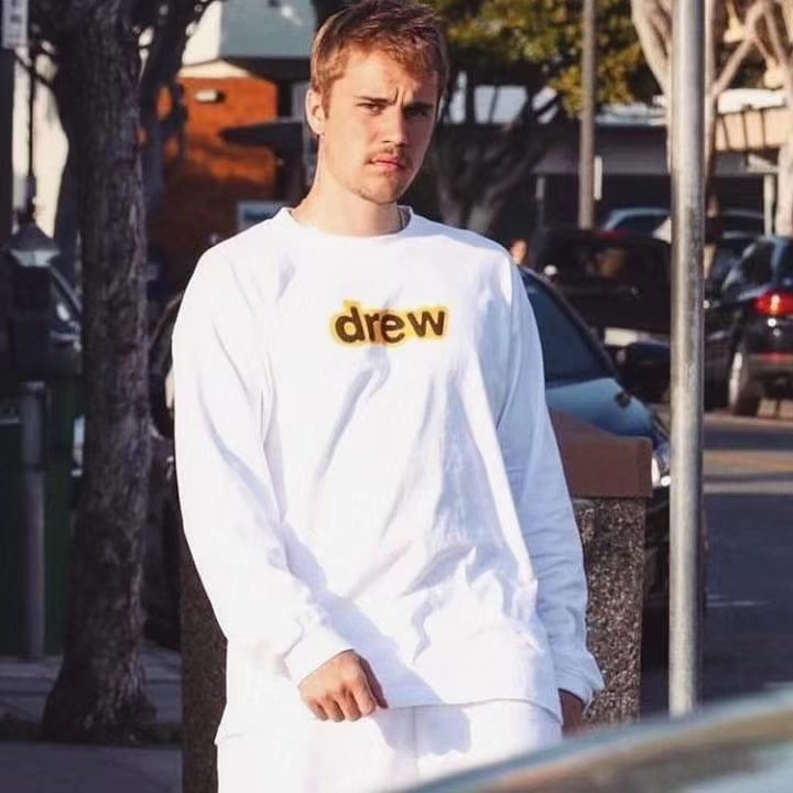 Лонгслив Drew Big smiley "White" фото № 4